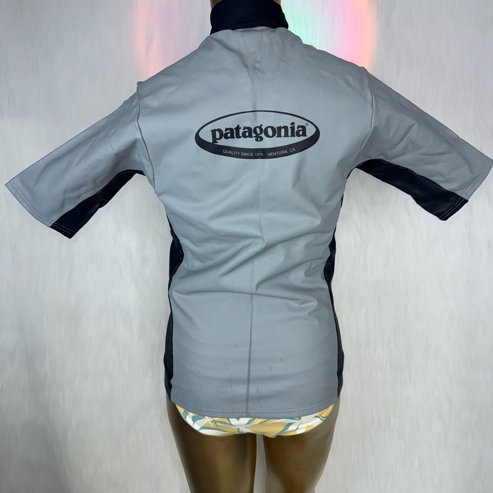 VTG Patagonia Waterproof Gray 3/4  Sleeve FleeceLined Top Rafting/surfing Size M